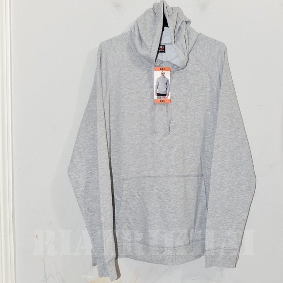 Grey NWT 32 Degrees Heat‎ Men's French Terry Long Sleeve Hoodie Sweatshirt - Picture 1 of 3